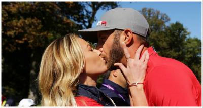 Dustin Johnson's wife Paulina Gretzky meets fan wearing simply hilarious T-Shirt